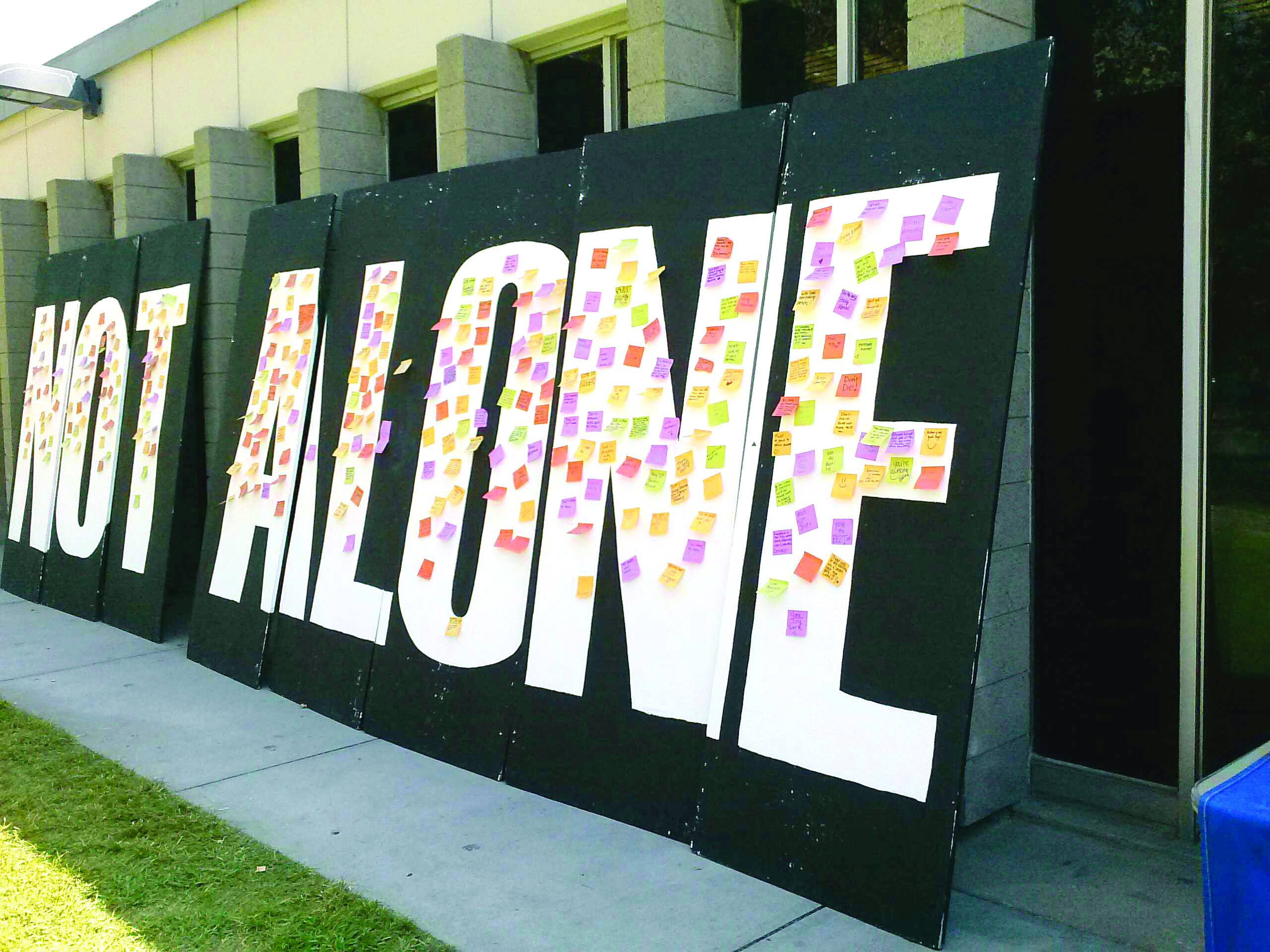 Students rally to write words of encouragement on World Suicide Prevention Day
