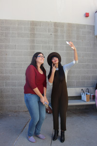 Actress Jackie Cruz from "Orange is the New Black" took seflies with stuents after speaking on Nov. 19 in the Haugh Performing Arts Center at Citrus College. 