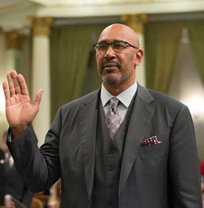 41st District Assemblymember Chris Holden takes the oath of office for the 2015-16 season. Chris Holden is representing a democratic point of view at the Why Politics Matter forum at 10 a.m. April 8 in the Campus Center East Wing.