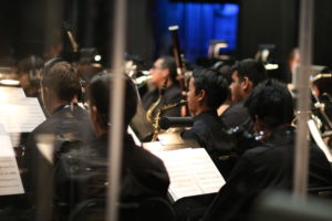 The Citrus Sierra Wind Symphony performs music from songwriter Danny Elfman alongside the Citrus Concert Choir Oct. 14 at the Haugh Performing Arts Center. Photo by Shawna Louise.
