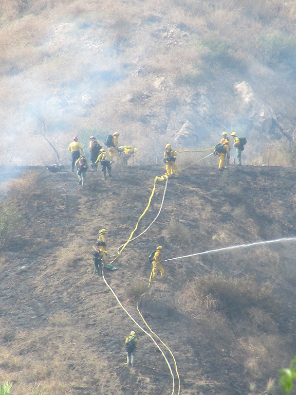 Glendora brush fire contained, 9.7 acres burned