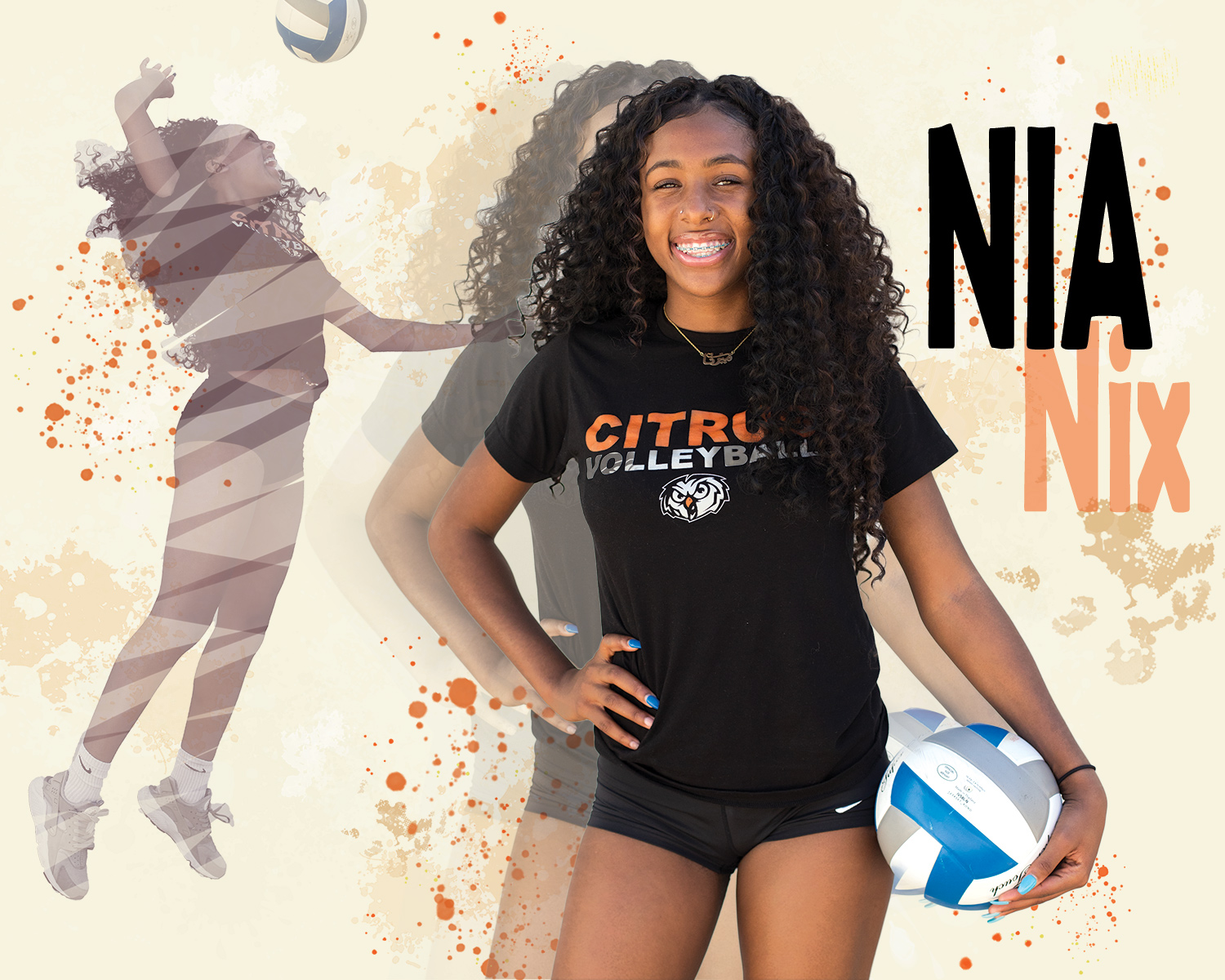 Allstar volleyball player, Nia Nix