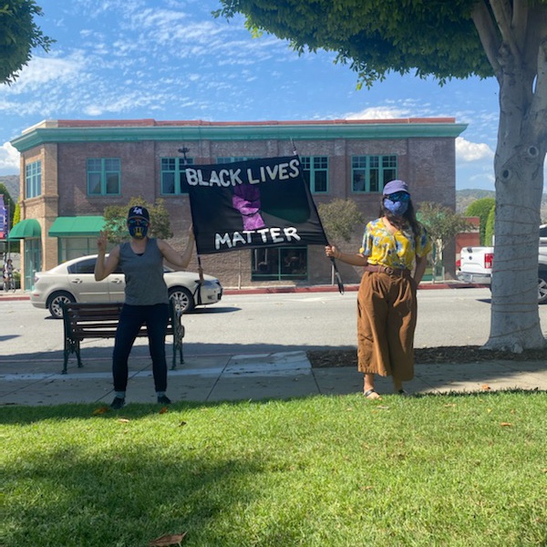 Black Lives Matter protesters ‘silence as a remembrance’ for George Floyd on June 3 in Glendora