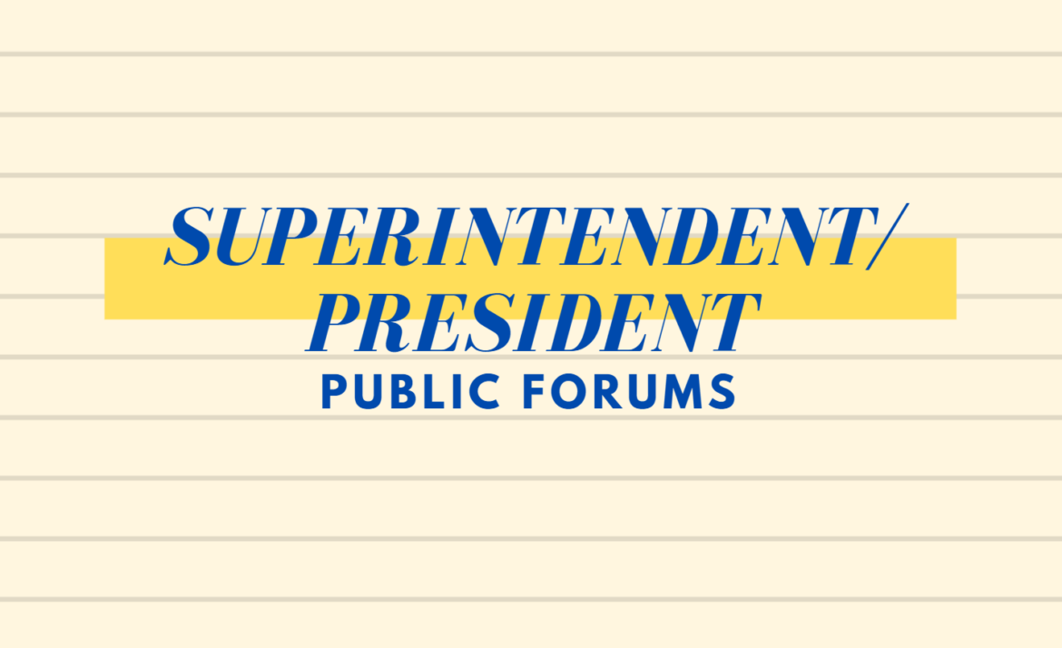 Forums for superintendent/president finalists happening Tuesday