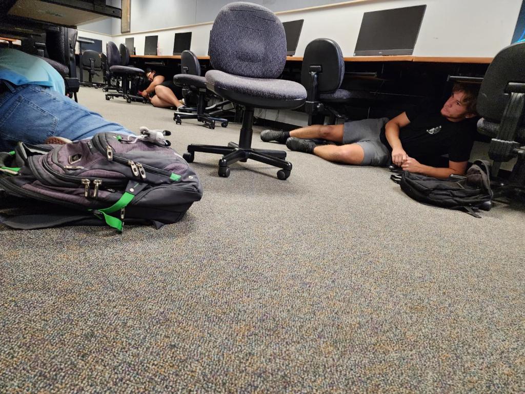 School participates with California earthquake drill