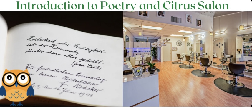 Introduction to Poetry and Citrus Salon to be introduced