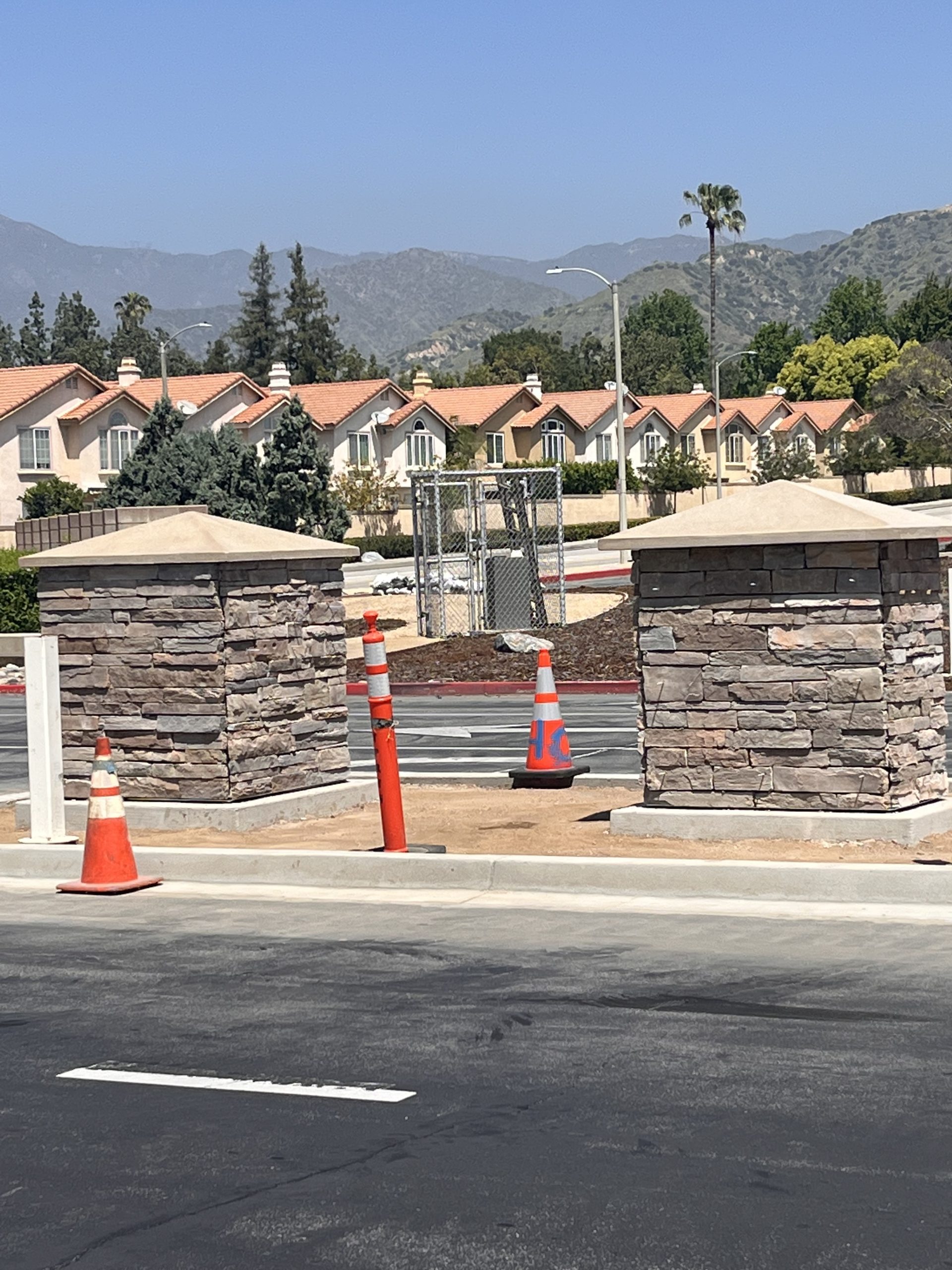 Access gates under construction